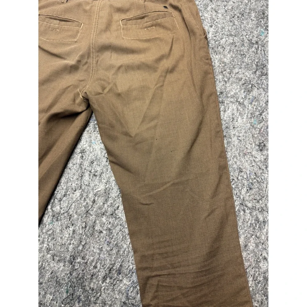 Brooklyn Industries Mens Brown Micro Check Chino Pants Size 30 Straight Leg